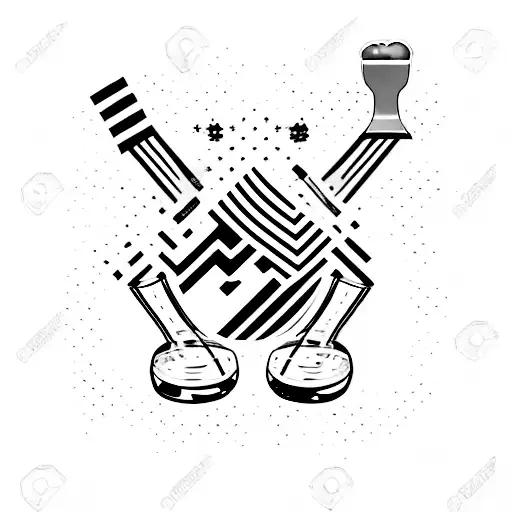 A Minimalist Design Of The German Flag With Beer Mugs And Dancers Incorporated