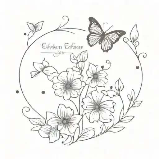 Flower Butterfly Inspirational Quote