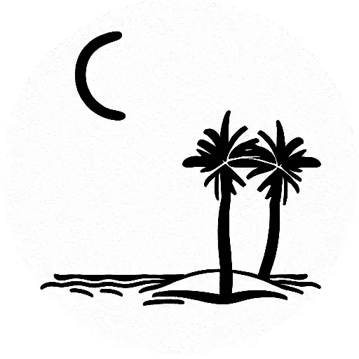 Sunrise With Beach And Palms