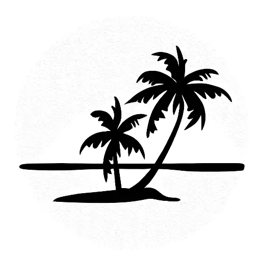 Sunrise With Beach And Palms