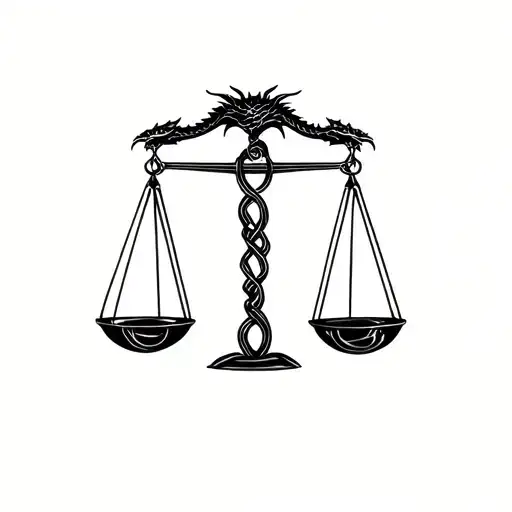 Libra Scales Dragon