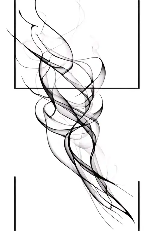 Black Lines Something Like Smoke