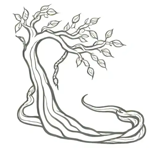 Tree With Snake Wrapped