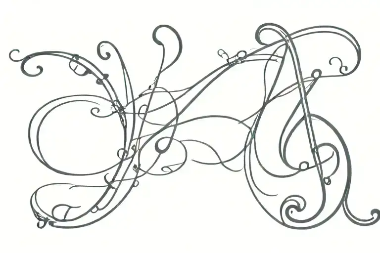 Letter Aj Music Note