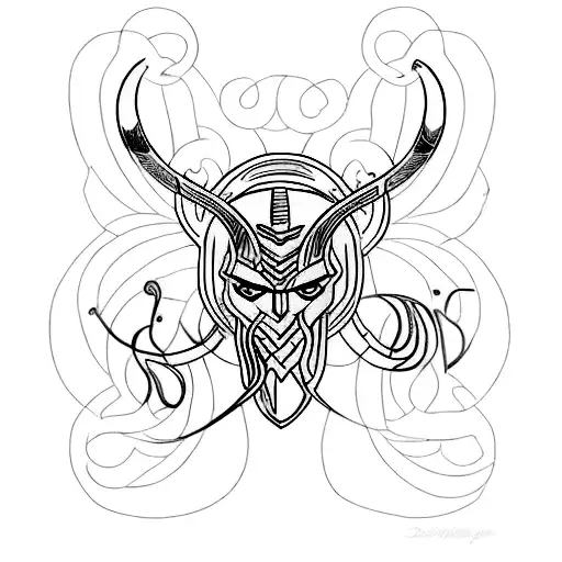 Loki With Golden Lines And Small Green Branches Growing