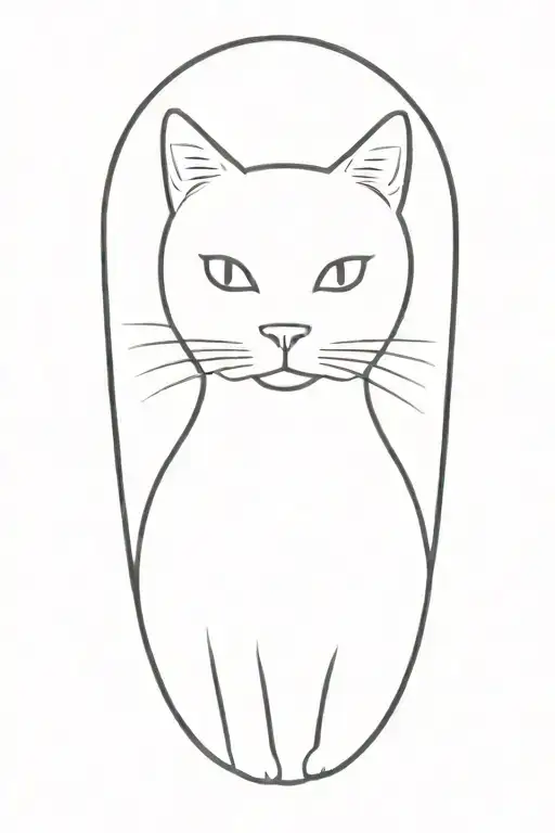 White Cat With Black Mark On Forehead