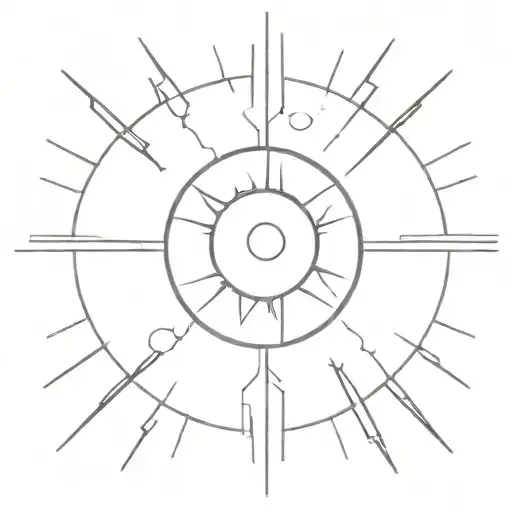 Sun And Its Rays Radiating