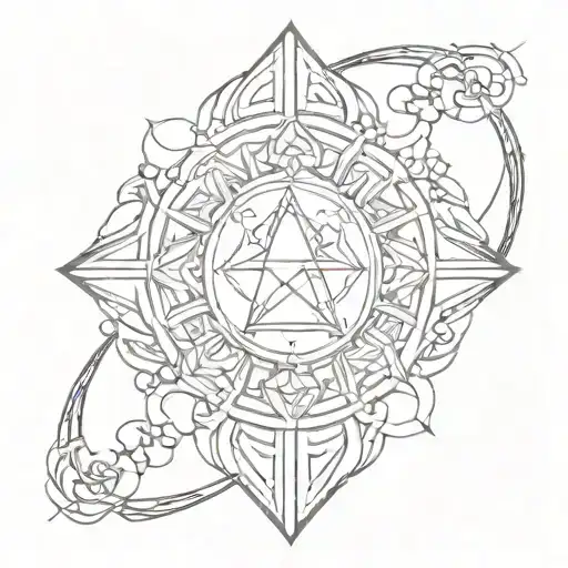 Heaven Gate With Trinity God Sympols Compined