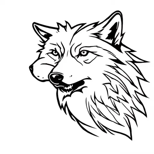 Wolf Head Sillouette