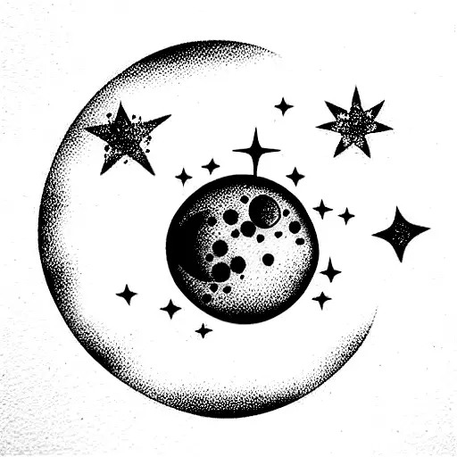 Space Star Moon Stars
