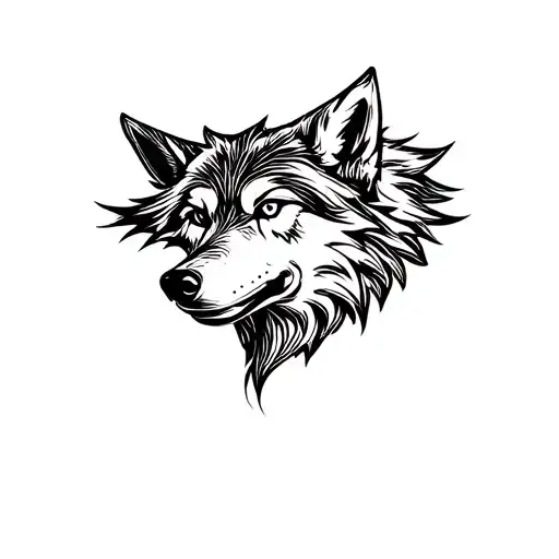 Wolf Head Sillouette