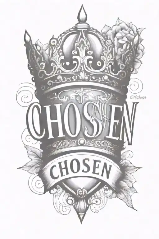 The Word Chosen With A Crown On Top