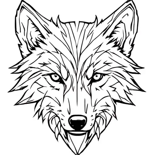 Wolf Head Sillouette Mechanical