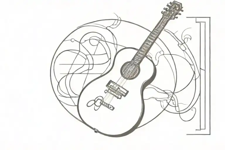 Guitar Formed With The Letters Grave