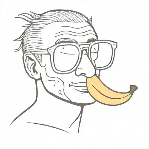 Crazy Banana Wearing Sunglasses