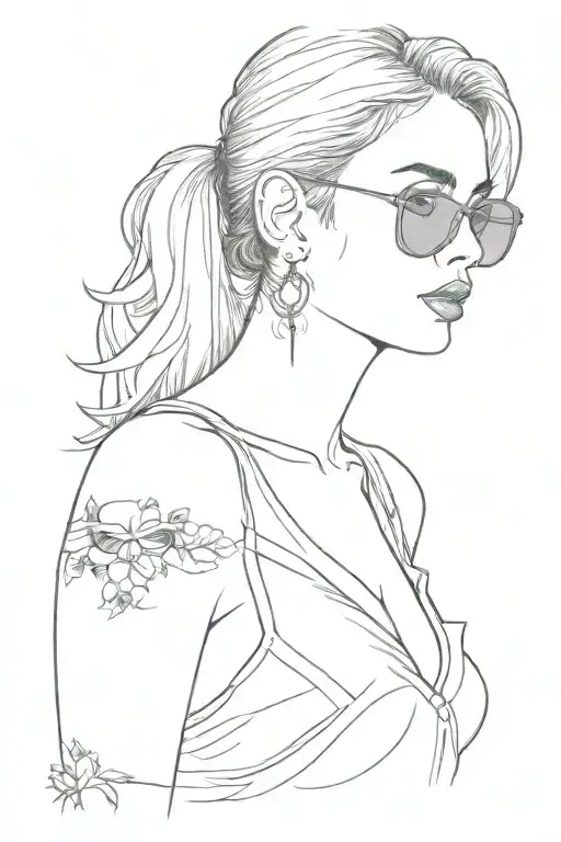 Little Sexy Girl With Sunglasses