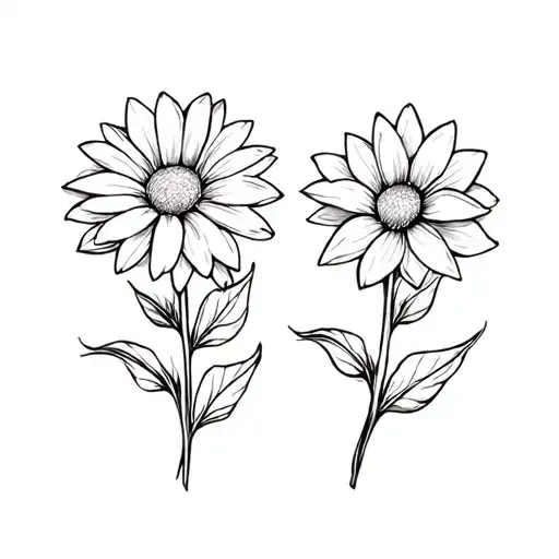 Daisy And Dahlia Flower