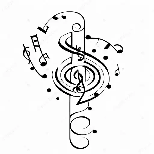 A Minimalist Tattoo Of A Musical Note Intertwined With A Book