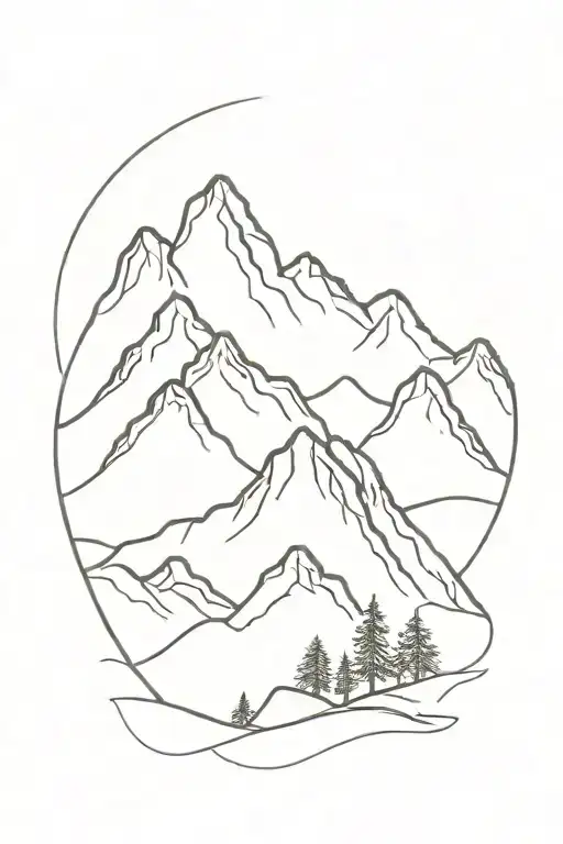 Mountain Peak Surrounded