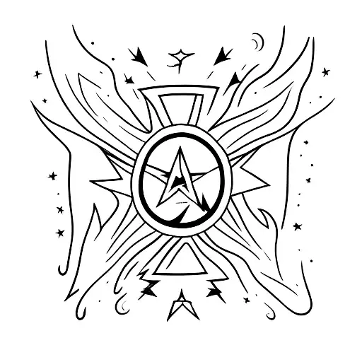 Minimalist Tattoo Of A Shooting Star