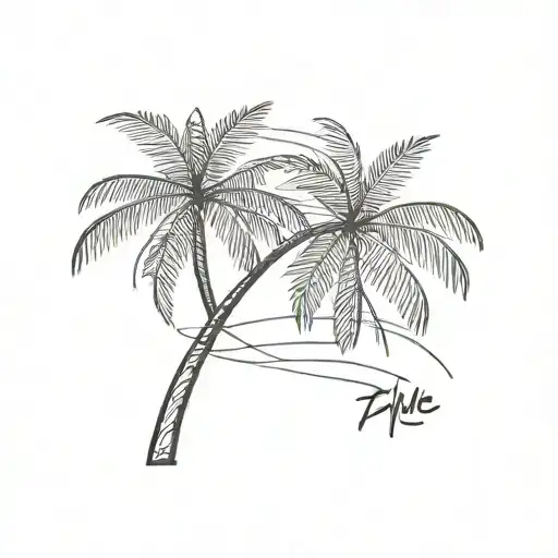 Single Palm Tree No Background