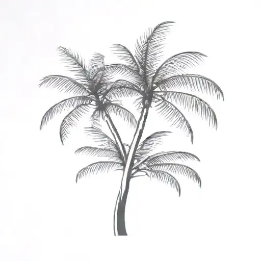 Single Palm Tree No Background