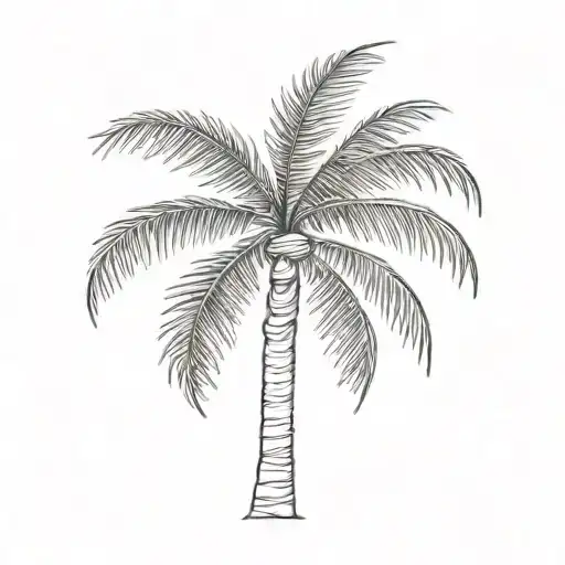 Single Palm Tree No Background