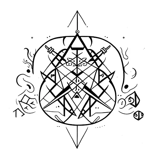 Alchemy Symbol With A Minimalist Design