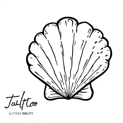 Abstract Scallop Shell