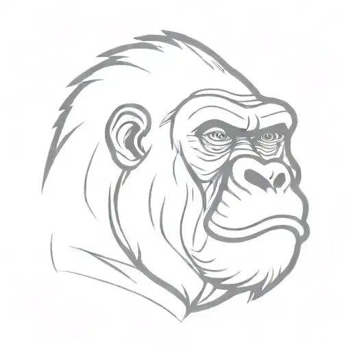 Angry Gorilla Face