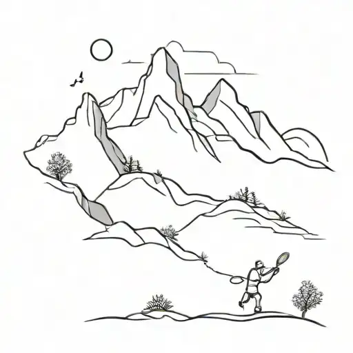 Yung Kafa And Kucuk Efendi Characters Playing Tennis On A Mountain Peak