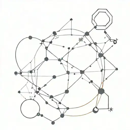 Aquarius Constellation Formed By Interconnected Geometric Shapes