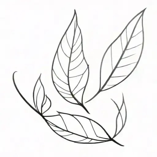 Number 16 And Leaf Patterns Minimalism