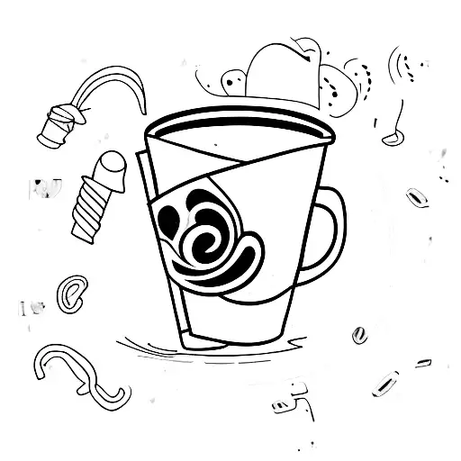 Needle And Thread Near A Cup Of Coffee