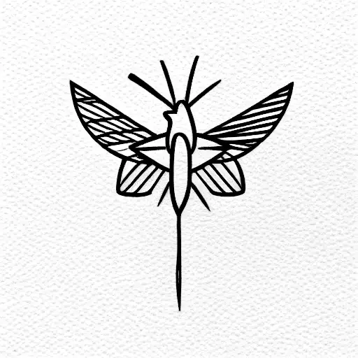 Samurai Con Flores Y Colibri