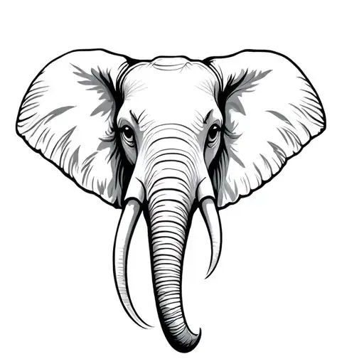 Female Elephant Head