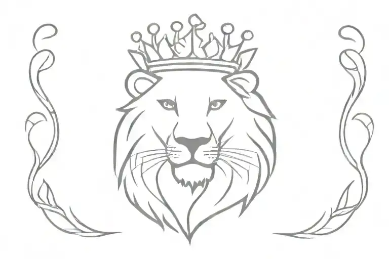 Lion Wearing A Crown