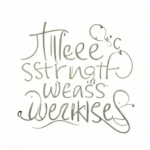 Inspirational Quote 'There's Strength In Weakness'
