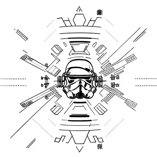 Combine Elements From Different Star Wars Characters Into A Minimalist Tattoo Design