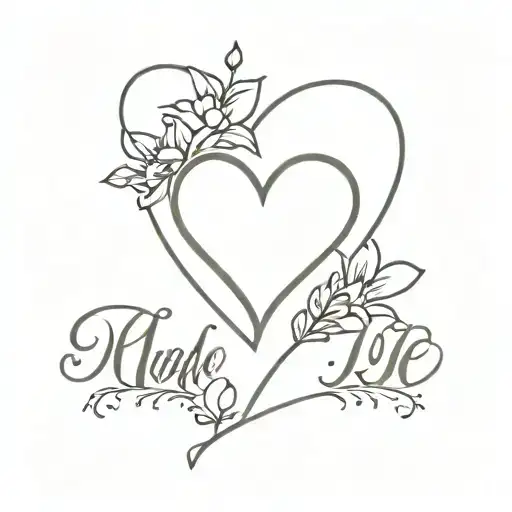 Wedding Tattoo With Wedding Date And A Heart Shape