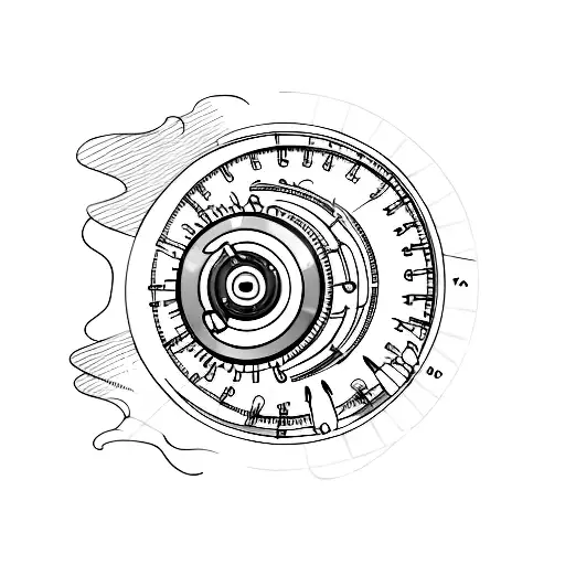 Motorcycle Speedometer With A Galaxy Background