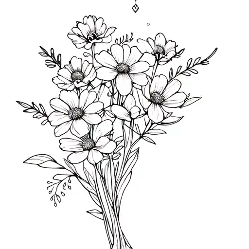 Bouquet Of Birth Flowers