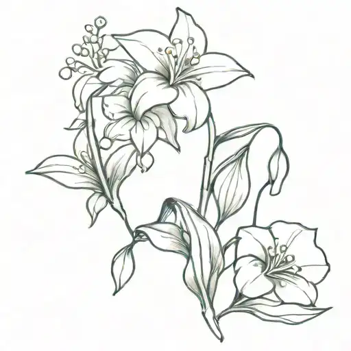 Lily Of The Valley And Morning Glory