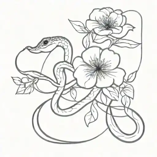 Snake And Flower