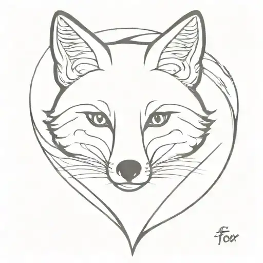 Simple Fox Lineart