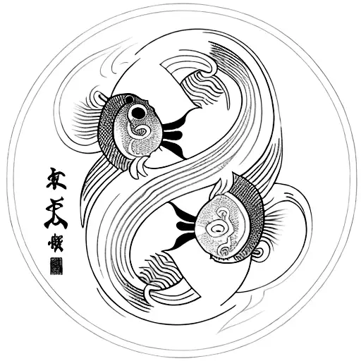 Koi Fish Yin And Yang