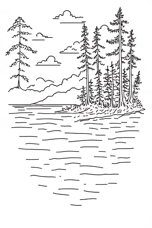 Forest And Beach Landscape