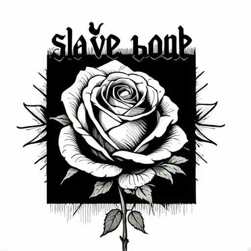 Rose With Word Slave Hidden
