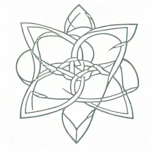 Celtic Family Symbols Intertwined