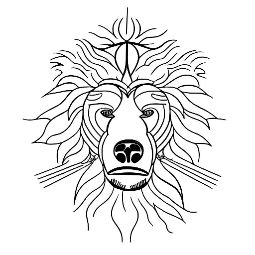 Incorporate A Bear And A Lion In A Tattoo Design That Represents Strength And Power